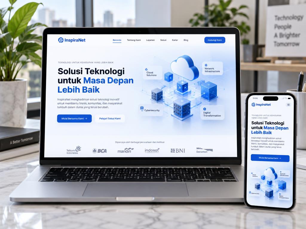 InspiraNet website desktop and mobile preview